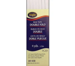 Wrights Bias Tape – Double Fold – White