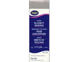 Wrights Satin Blanket Binding – 2-inch – Light Grey