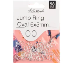 6x5mm Jump Ring Oval – Silver 98 pcs