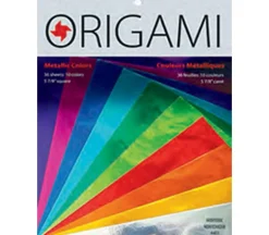 Yasutomo Origami Paper – Assorted Metallic Colors – 36 Sheets