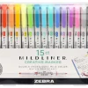 Zebra Mildliner Double-Ended Highlighter Set – 15 Piece