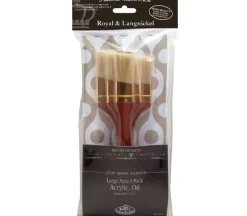 Zip N’ Close Brush Set, Firm Bone Taklon Brush Set – 3 Piece